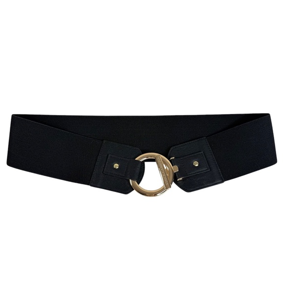 Vince Camuto Accessories - Vince Camuto Collection Black  Circle & Bar Interlocking Expandable Belt  L/XL
